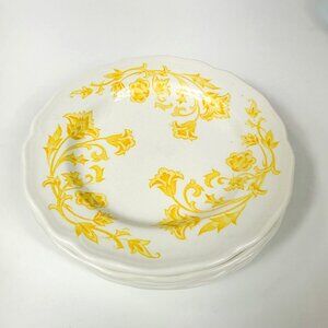 J G Meakin England Royal Staffordshire Windsong Dessert Plates Set Of 5 Yellow